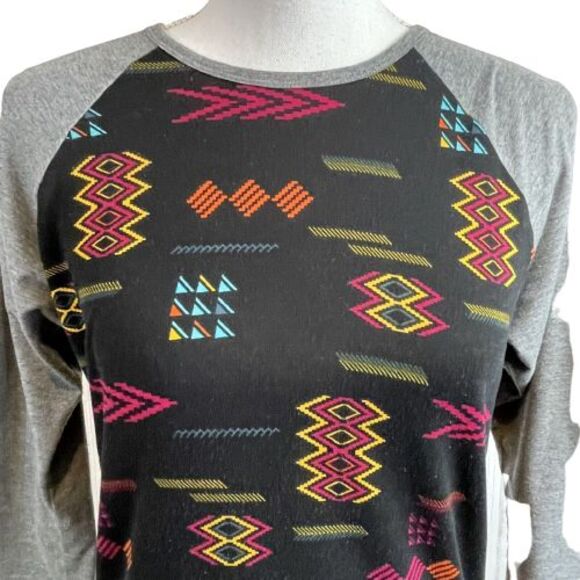 LuLaRoe Women's XS Randy Shirt with Aztec Native American Print and 3/4 Sleeves - Picture 3 of 5